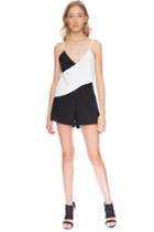 Finders Keepers Hold Us Playsuit Black/ White