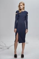 Finders Keepers Aspects Long Sleeve Dress Charcoal