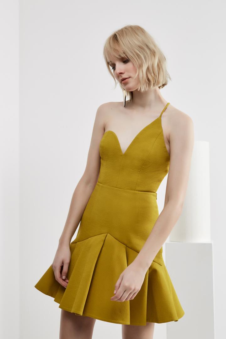C/meo Collective No Competition Skirt Chartreuse