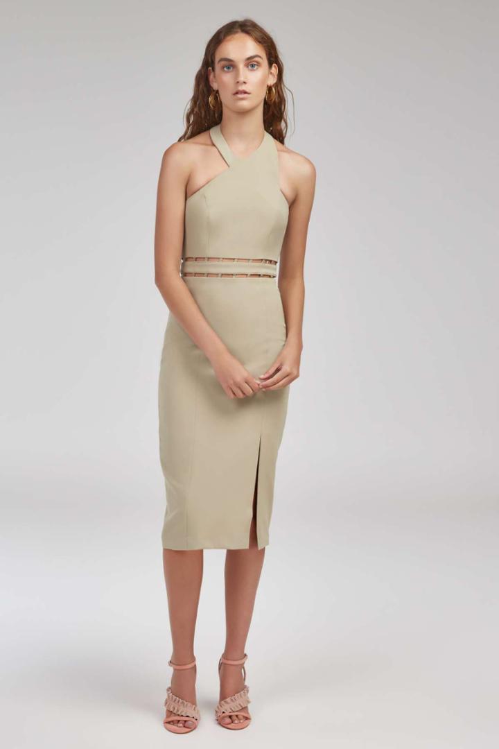 Finders Keepers Solar Midi Dress Sagexxs, Xs,s,m,l