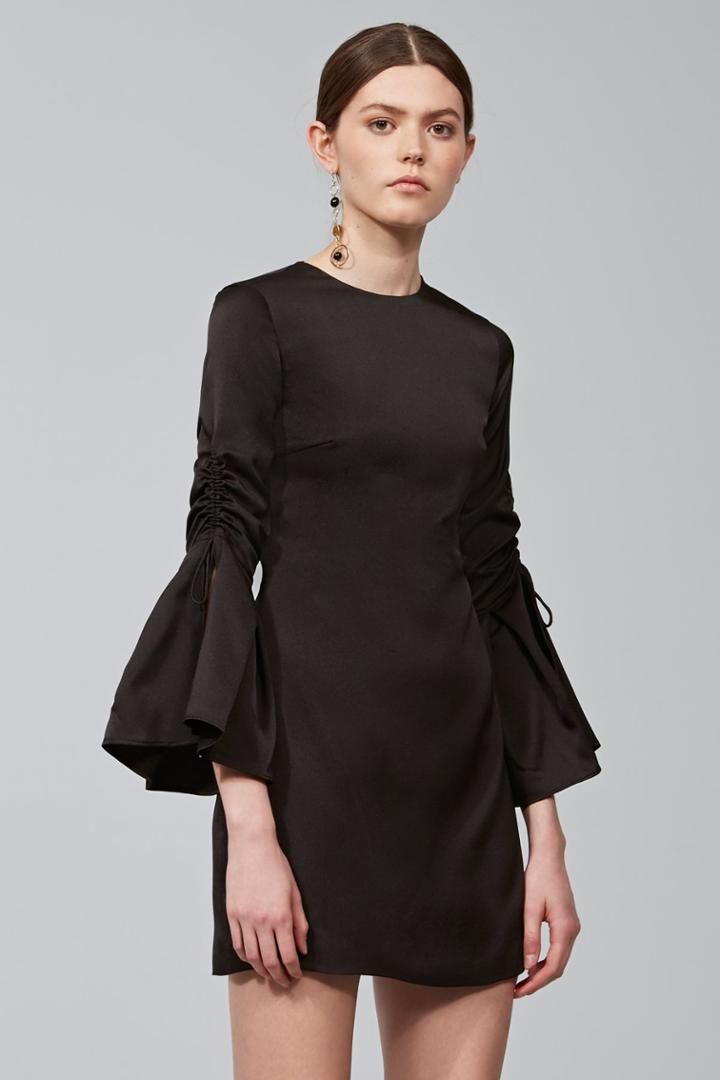 Keepsake Chandelier Long Sleeve Mini Dress Black