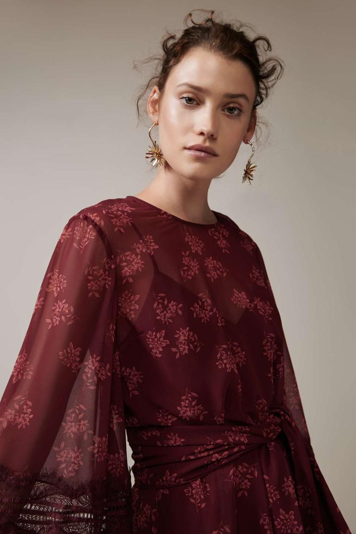 Keepsake Keepsake Moonlight Dress Plum Floralxxs, Xs,s,m,l