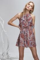 Finders Keepers Willow Playsuit Henna Print Small