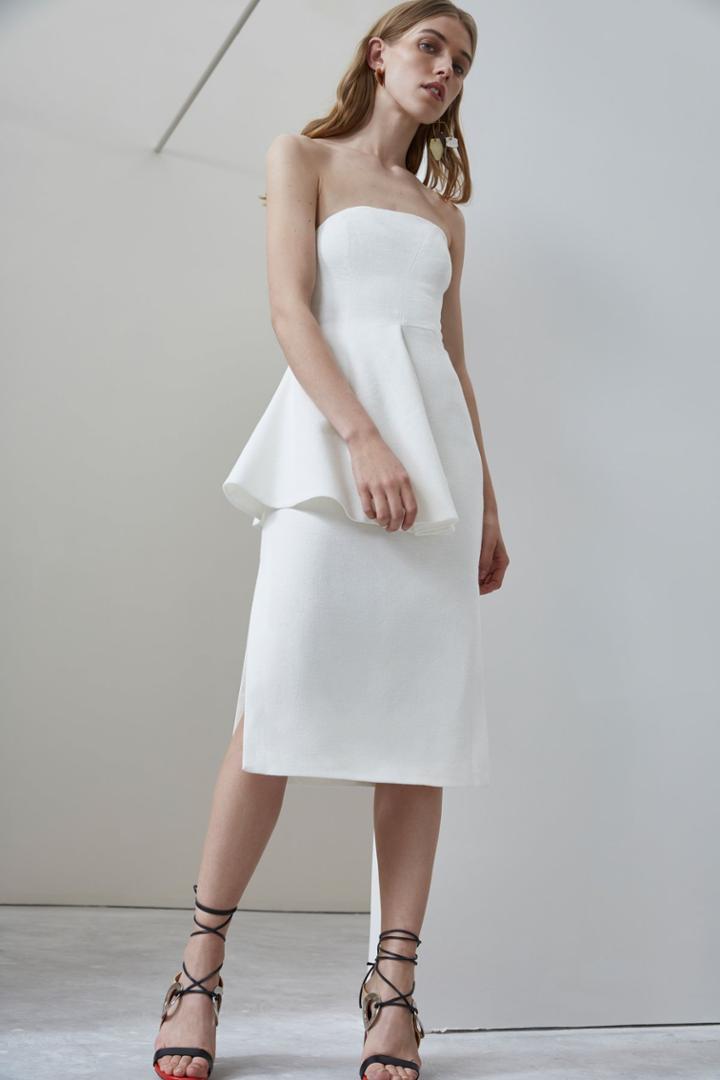C/meo Collective No Response Bustier Dress Ivory