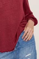 The Fifth With Eyes Open Long Sleeve Top Ruby