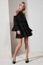 The Fifth Banjo Polka Dot Dress Black W White