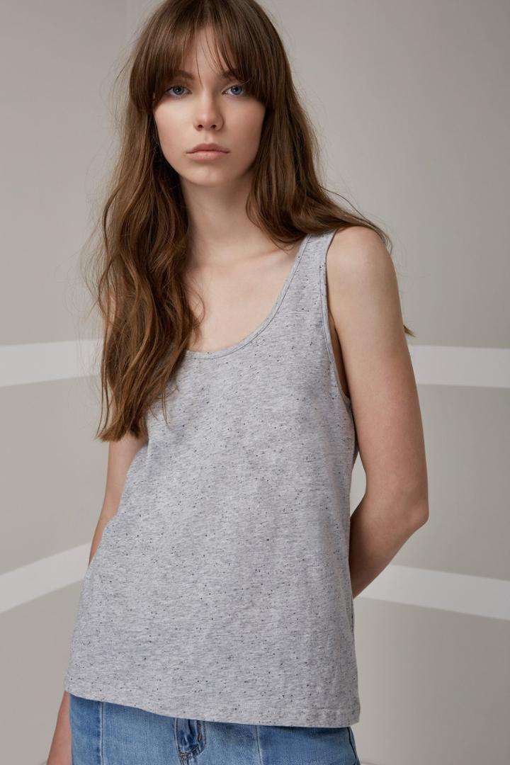 The Fifth Off Duty Singlet Grey Marle Slub