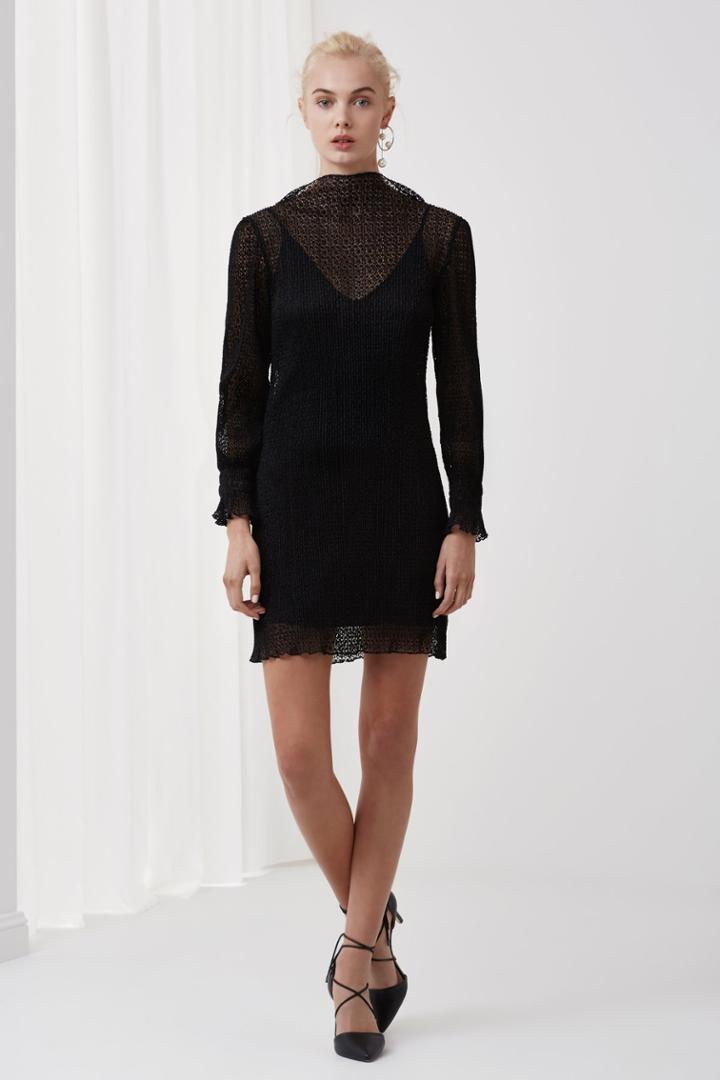Keepsake She's Gone Long Sleeve Dress Black
