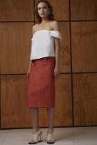 C/meo Collective C/meo Collective Two Can Win Skirt Burnt Sienna