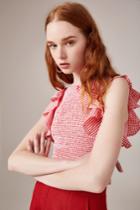 C/meo Collective C/meo Collective Best Love Short Sleeve Top Melon Checkxxs, Xs,s,m