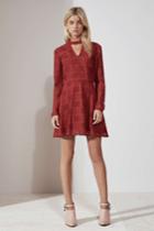The Fifth The Fifth Undercover Long Sleeve Dress Rosewood