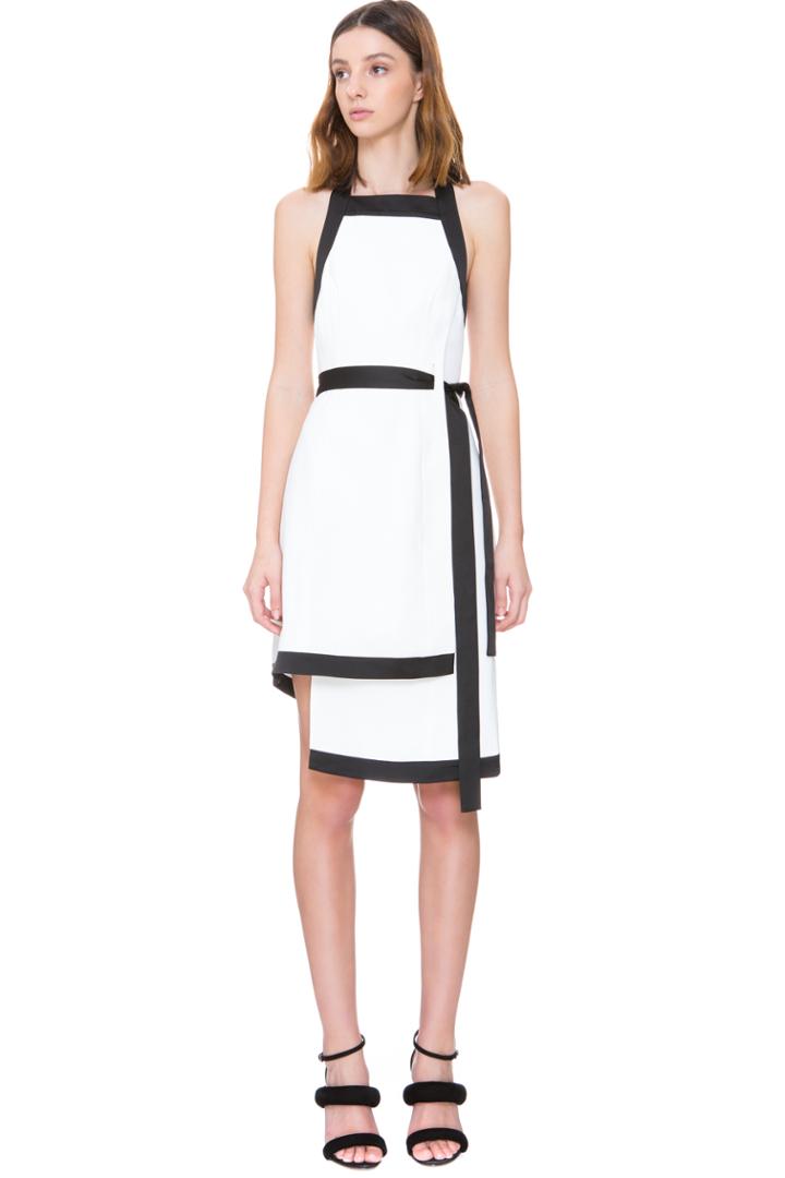 C/meo Collective Outgrown Dress Ivory/black