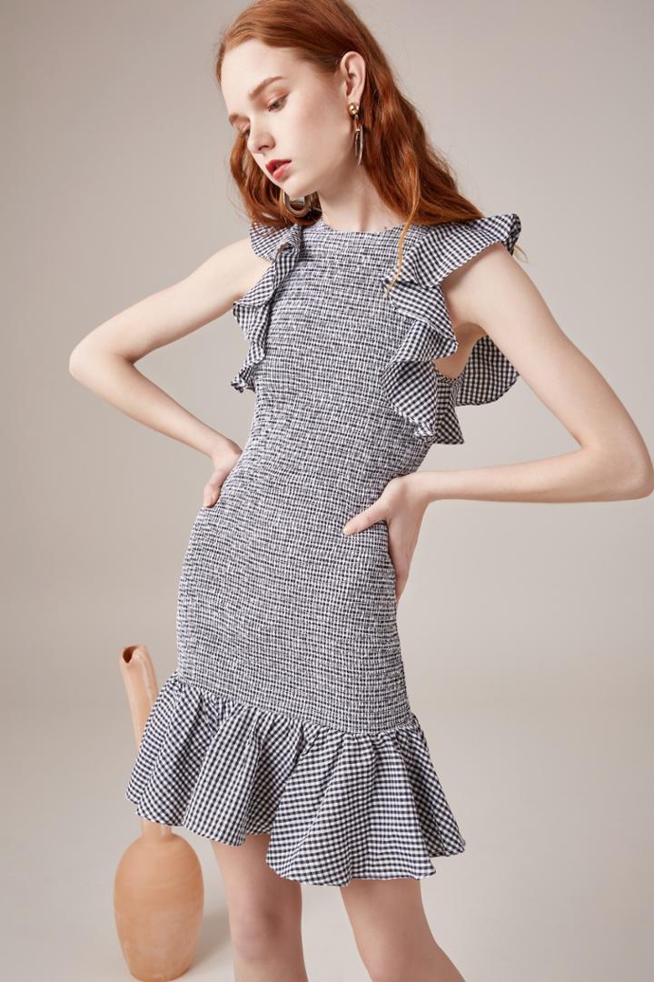 C/meo Collective C/meo Collective Best Love Mini Dress Black Checkxxs, Xs,s,m