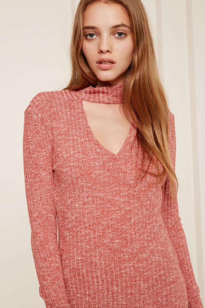 The Fifth Chance Long Sleeve Dress Burgundy Marlexxs, Xs,s,m,l