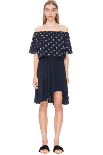 The Fifth The Seeker Top Dark Floral Deco Print