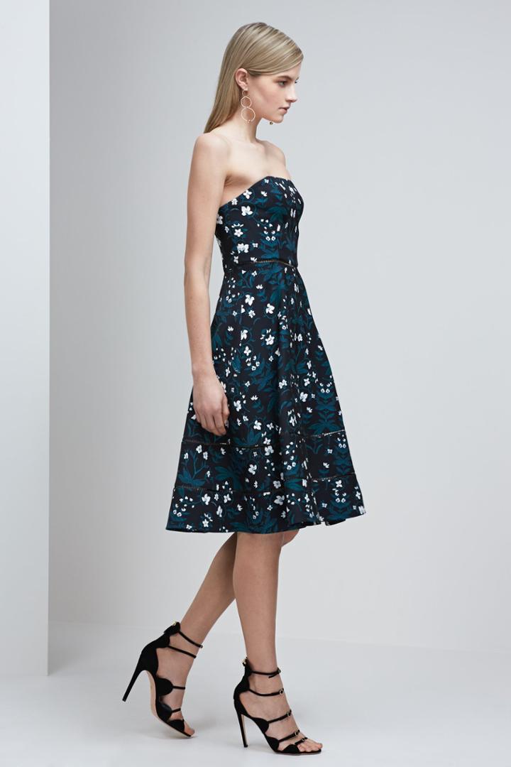 Keepsake Night Dance Midi Dress Dark Floral Print