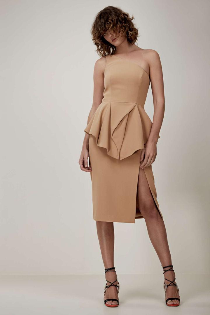 C/meo Collective C/meo Collective Flawless Midi Dress Tan