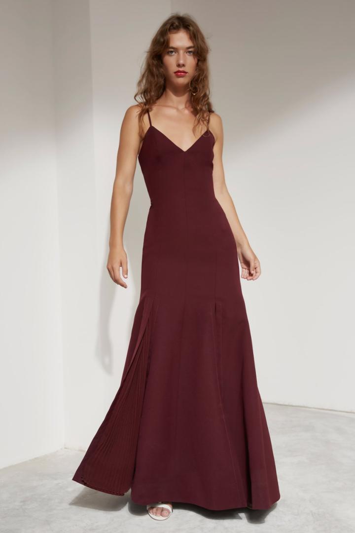 C/meo Collective Oblivion Full Length Dress Mahogany