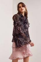 Keepsake Light Up Long Sleeve Top Black Wildflower Floralxxs, Xs,s,m