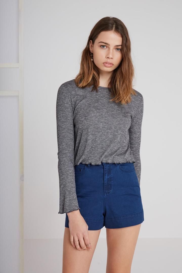 The Fifth The Fifth Night Sky Top Charcoal Marle