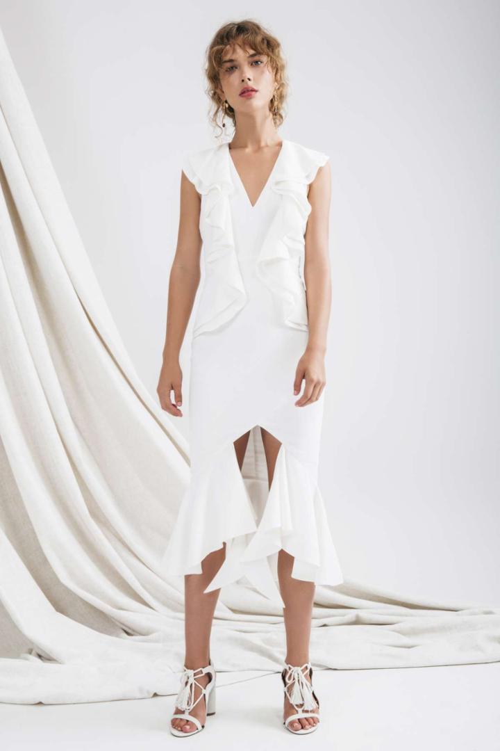C/meo Collective C/meo Collective Covet Midi Dress Ivoryxxs, Xs,s,m