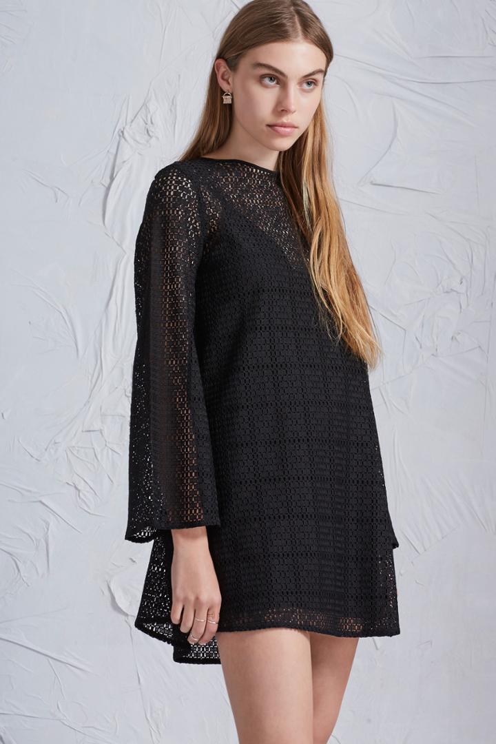 The Fifth Tune In Long Sleeve Dress Black
