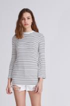 The Fifth Destination Long Sleeve Top Black And White Stripe