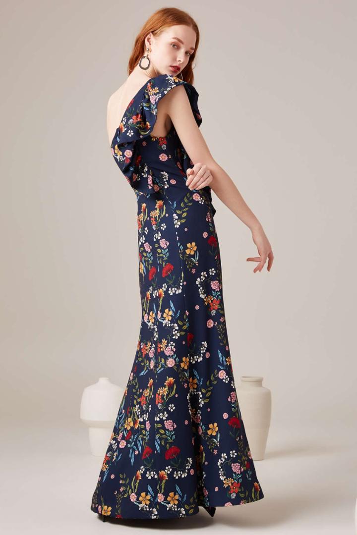 C/meo Collective No Matter Gown Navy Floralxxs, Xs,s,m,l,xl