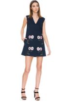 Keepsake Reflections Dress French Navy/ Embroidery