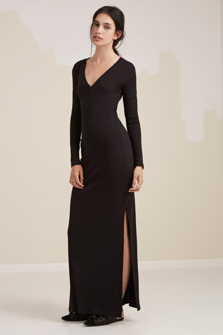 The Fifth Double Take Long Sleeve Dress Black