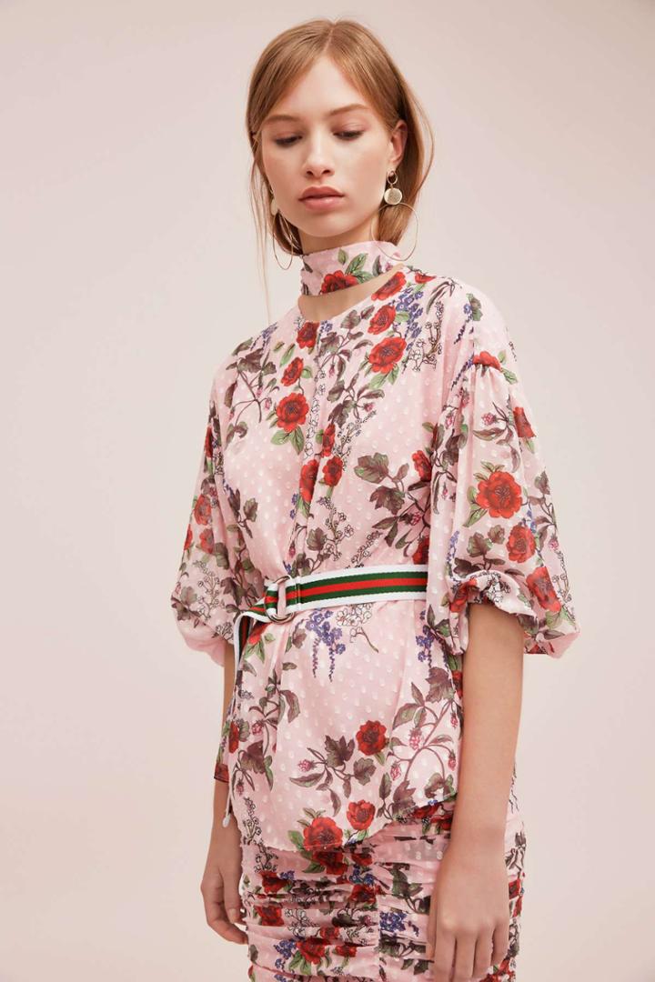 Keepsake Keepsake Need You Now Top Powder Pink Floralxxs, Xs,s,m,l,xl