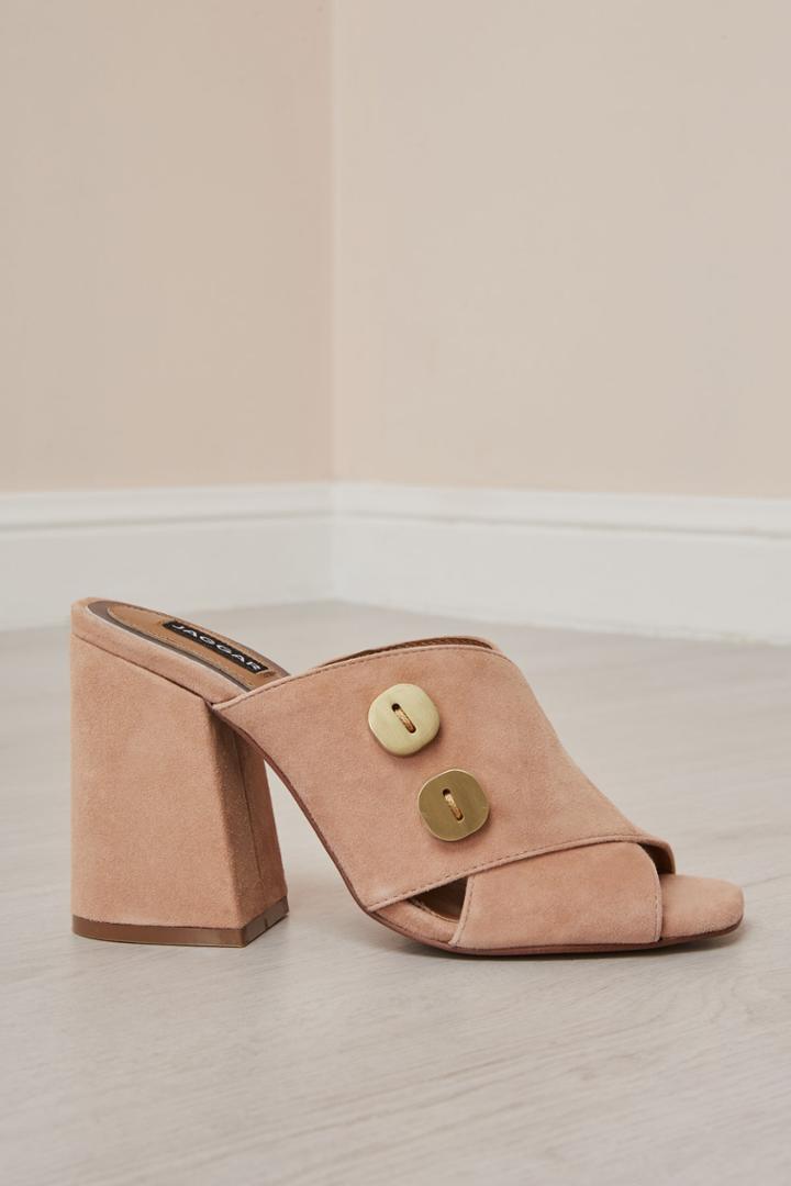 Jaggar Footwear Button Hypnosis Wedge Nude