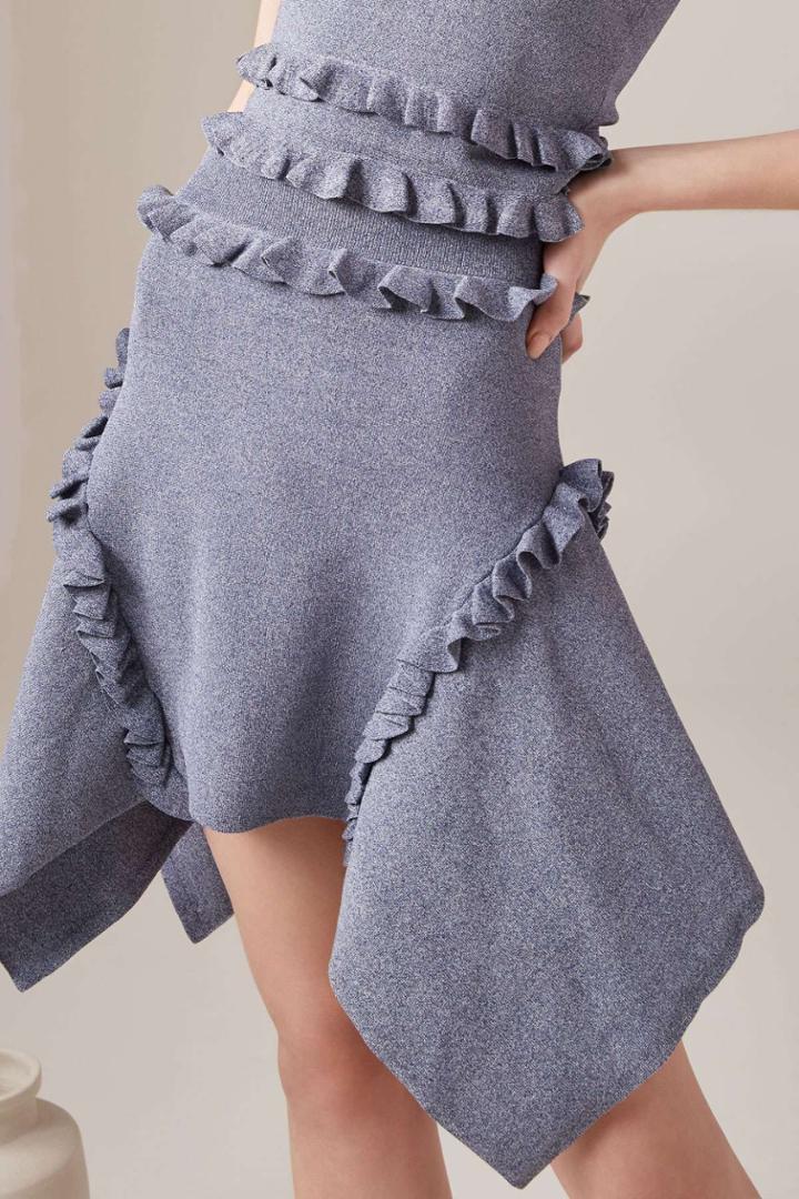 C/meo Collective Iridescent Knit Skirt Navy Marlexxs, Xs,s,m,l