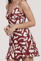 Finders Keepers Mercurial Mini Dress Berry Spot Print