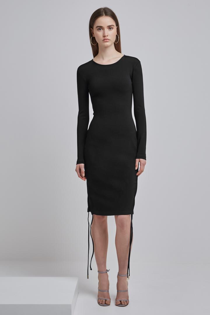 Finders Keepers Weston Long Sleeve Dress Black
