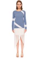 C/meo Collective All Day Long Sleeve Knit Top Blue Marle