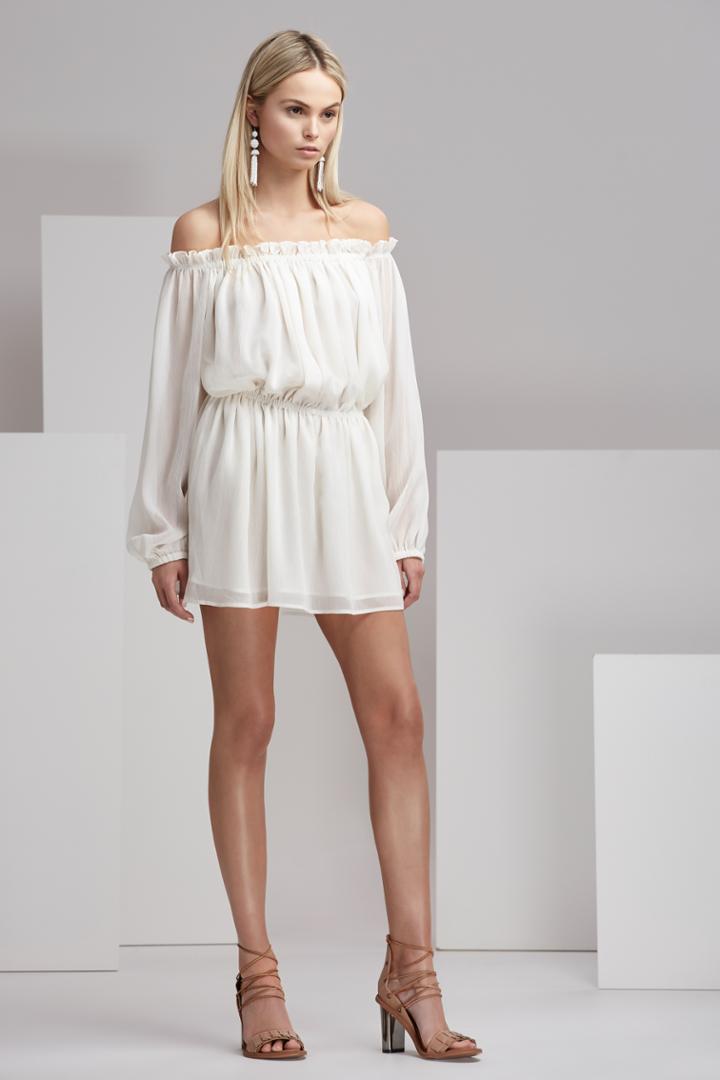 Finders Keepers Mateo Long Sleeve Dress Cloud