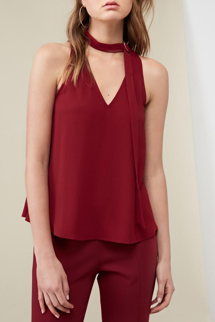 Finders Keepers Curtis Top Oxblood