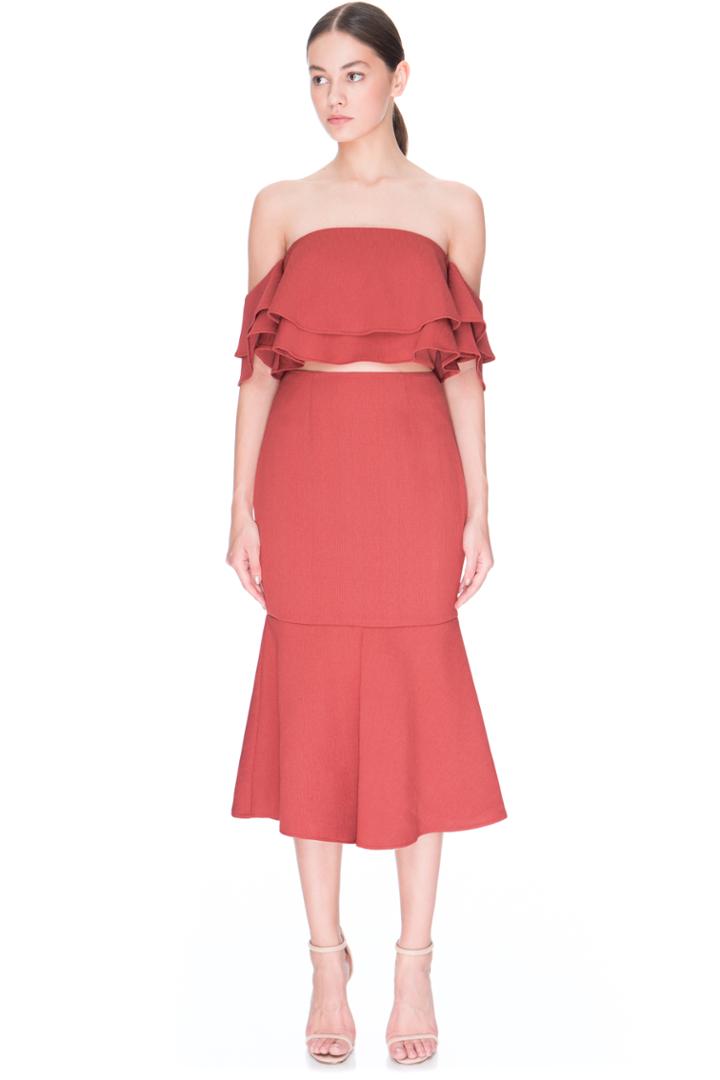 Keepsake Two Fold Top Red Ochre