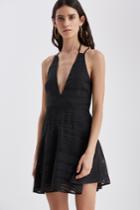 Finders Keepers Brixton Fit + Flare Dress Black