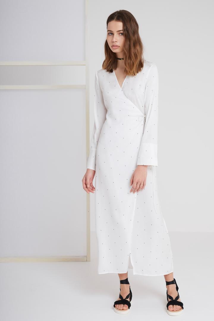The Fifth New Wave Dress White And Black Polka Dot