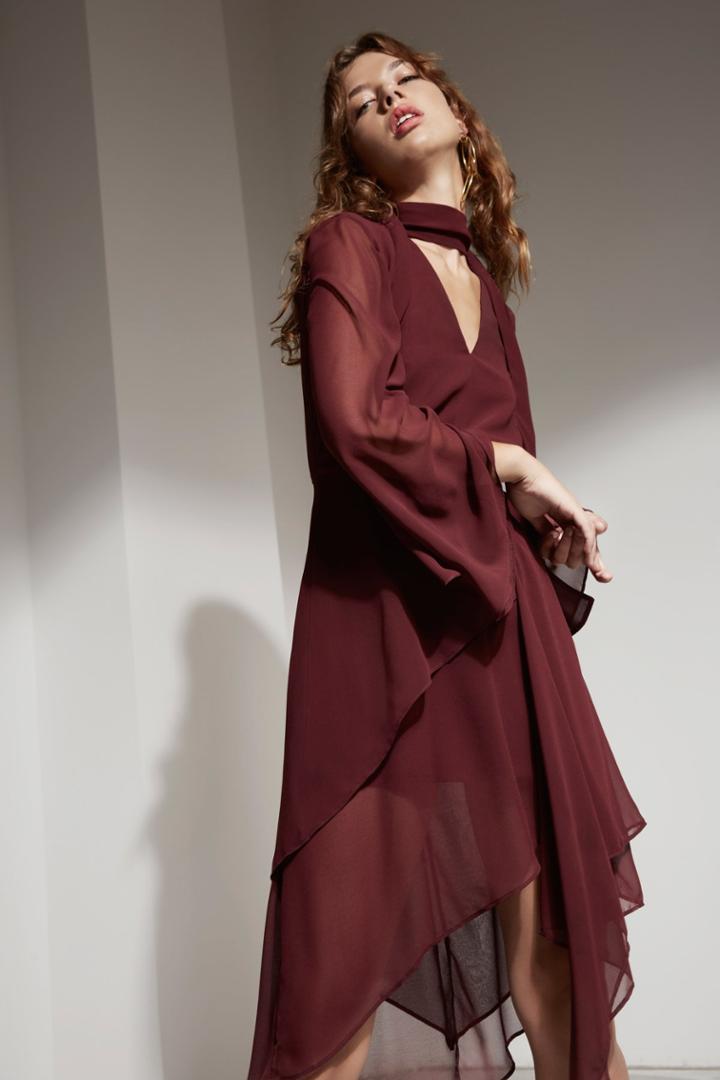 C/meo Collective Autonomy Dress Mahogany