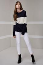 The Fifth Left Of Field Knit Navy And Cream
