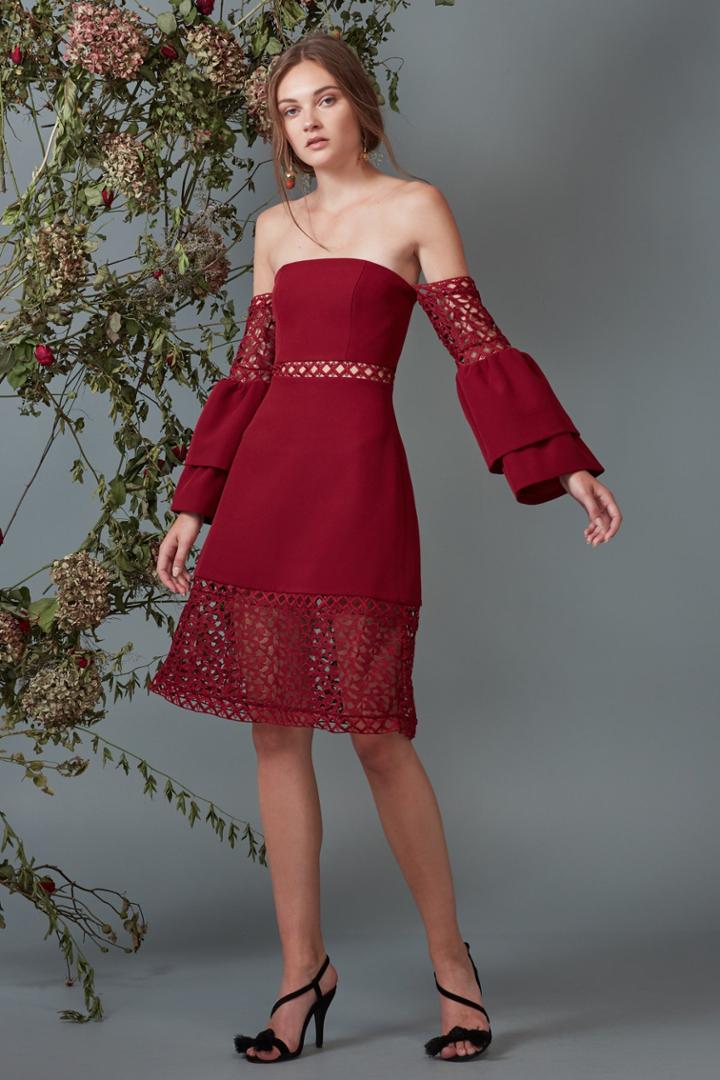 Keepsake Keepsake Uplifted Dress Burnt Redxs,s,m