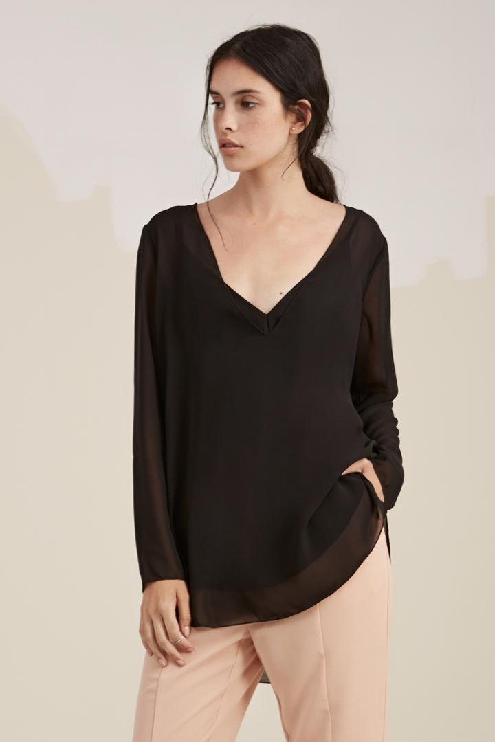 The Fifth On Film Long Sleeve Top Black