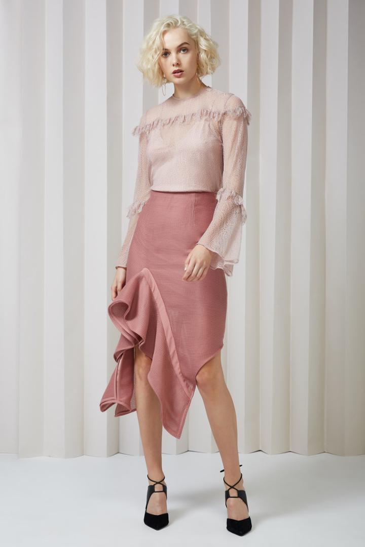 Keepsake Flashing Lights Skirt Dusty Pink