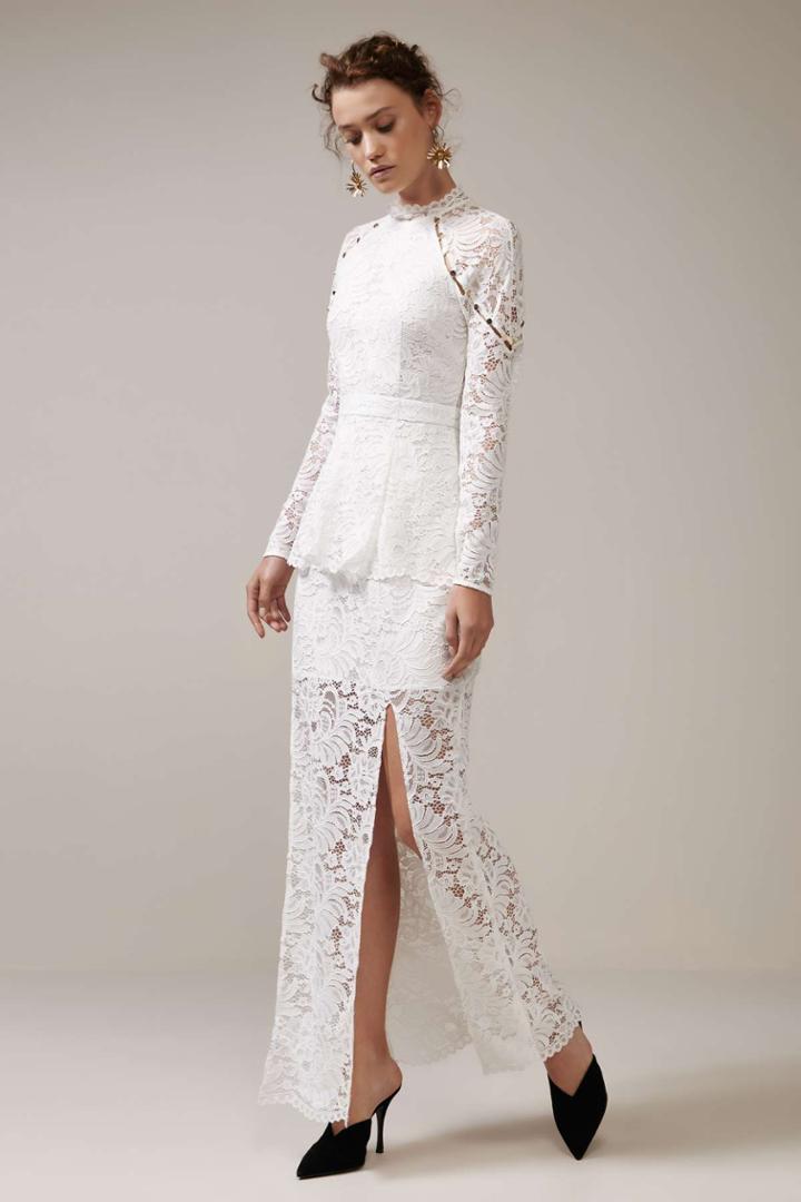 Keepsake Star Crossed Lace Gown Ivory