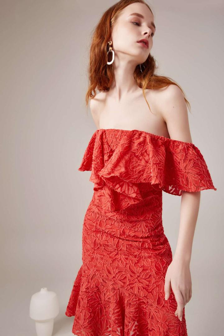 C/meo Collective More To Give Midi Dress Melon