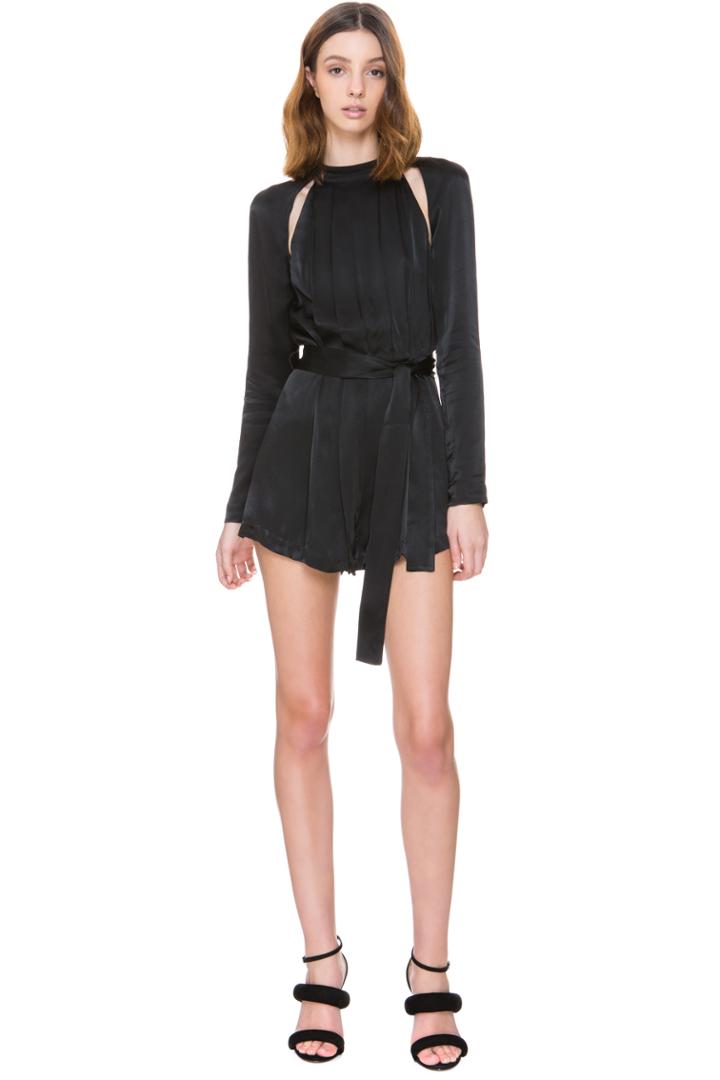 C/meo Collective Can't Resist Long Sleeve Playsuit Black