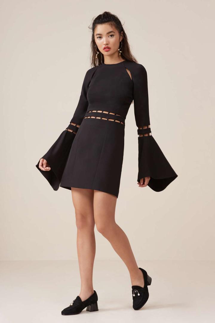 Finders Keepers Solar Mini Dress Blackxxs, Xs,s,m